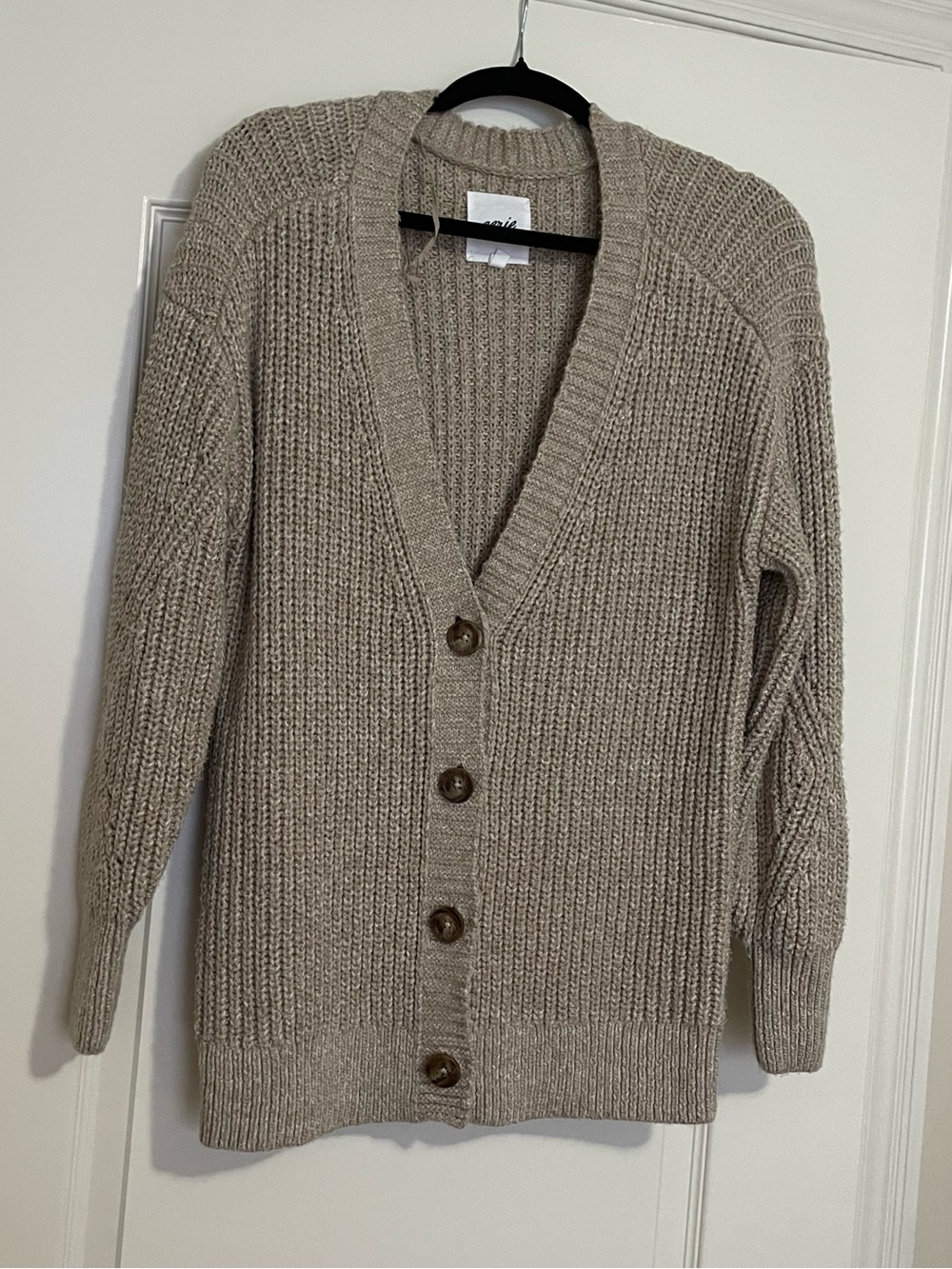 Aerie Button up Cardigan Tan XXS